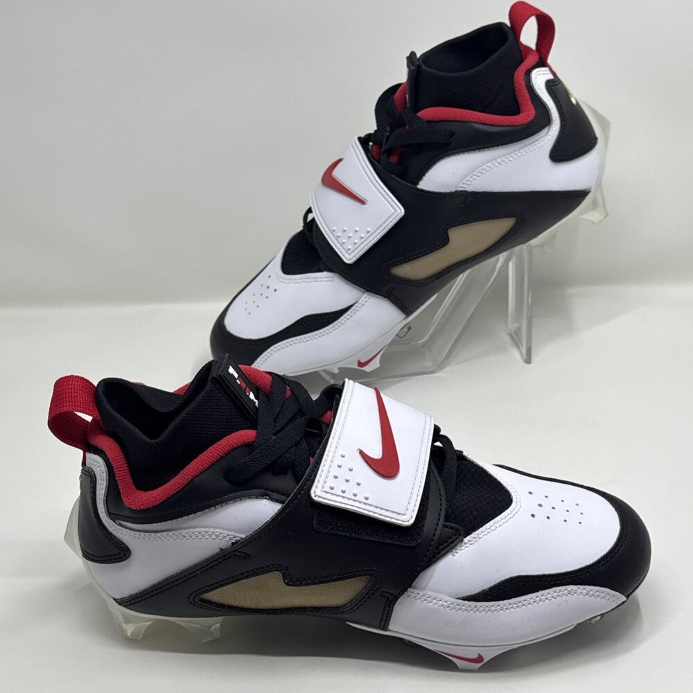 Size 9 - New Nike Diamond Turf 93 TD 49ers HF5298-100 Football Cleats Men’s